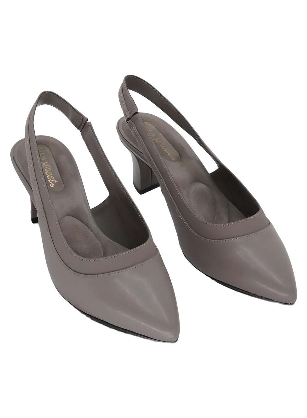 Easy Street Dessa Slingback Pumps Taupe 2.5" Heel Size 7.5W